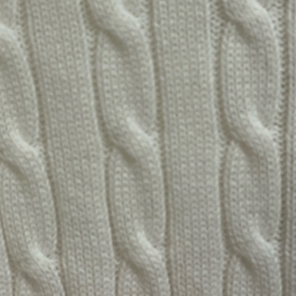 Jeanne Pierre Cable Knit Orange White Striped Cardigan Size Large (NWOT) - Picture 8 of 12